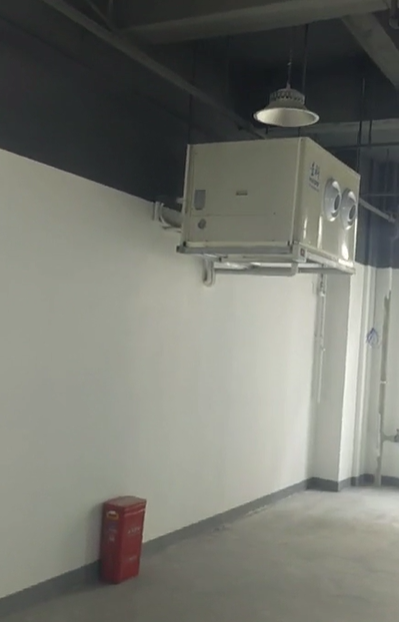 食品倉庫整體制冷恒溫，應用蒸發冷省電空調（臥式射流30機型）