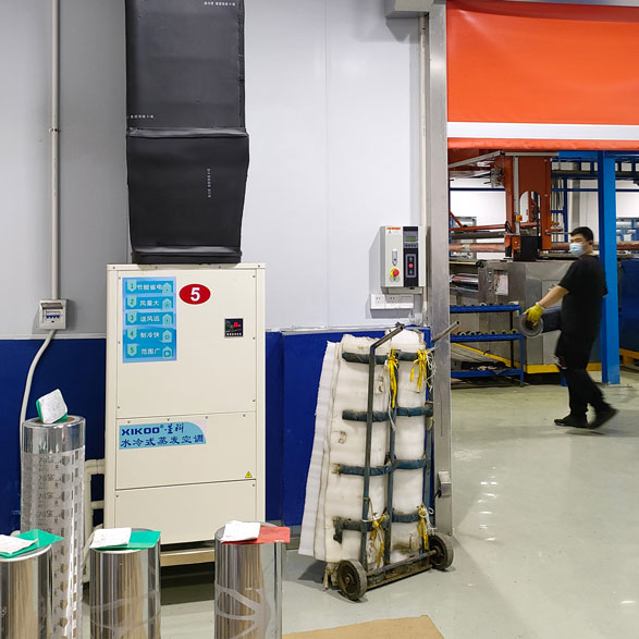 星科蒸發冷省電空調-立式管道機應用于工業廠房車間崗位降溫