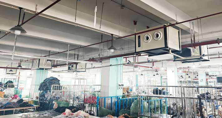 工業車間制冷降溫，應用蒸發冷省電空調-臥式射流機組