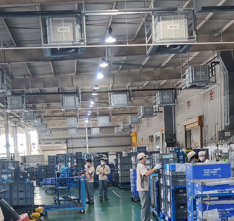 冷風(fēng)機(jī)環(huán)保空調(diào)廠房車間案例