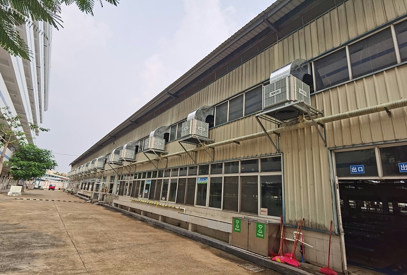 中學飯堂食堂降溫通風安裝星科環保空調冷風機